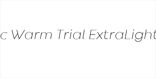 Codec Warm Trial ExtraLight Italic Logo