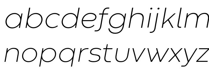 Codec Warm Trial ExtraLight Italic Font LOWERCASE