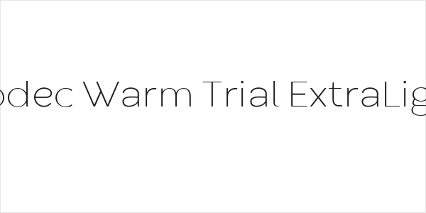 Codec Warm Trial ExtraLight Logo