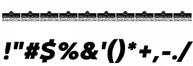 Codec Warm Trial Heavy Italic Font OTHER CHARS