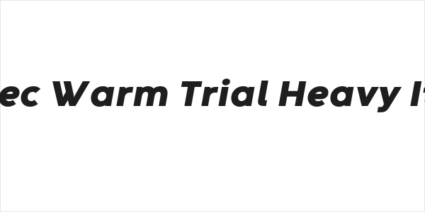 Codec Warm Trial Heavy Italic Logo