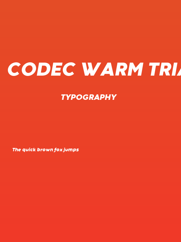 Codec Warm Trial Heavy Italic Poster