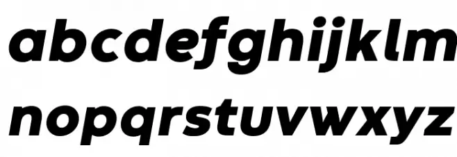 Codec Warm Trial Heavy Italic Caratteri MINUSCOLO