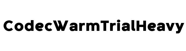 Codec Warm Trial Heavy Font