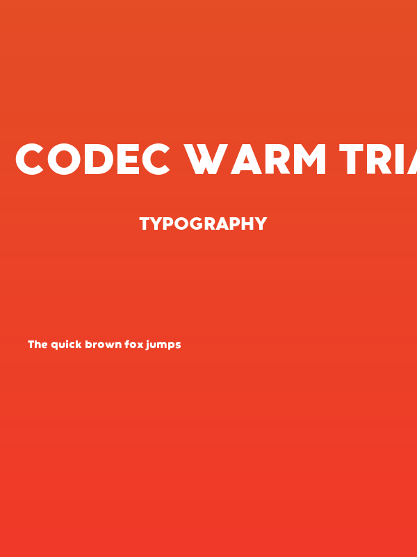 Codec Warm Trial Heavy Poster