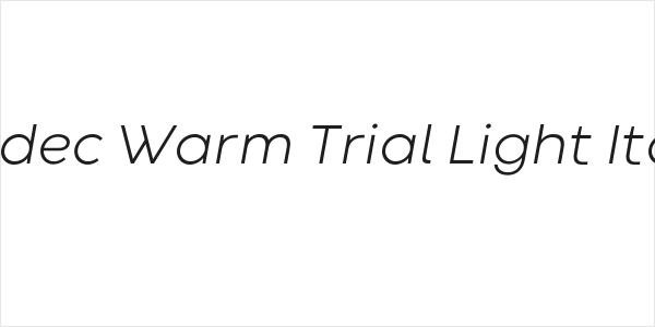 Codec Warm Trial Light Italic Logo