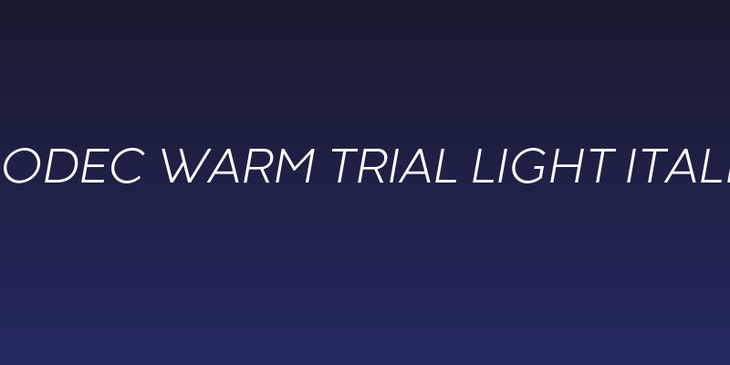 Codec Warm Trial Light Italic Social Header