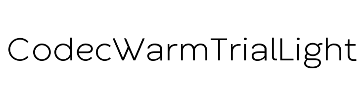 Codec Warm Trial Light Font