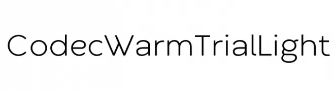 Codec Warm Trial Light  नि: शुल्क फ़ॉन्ट्स डाउनलोड