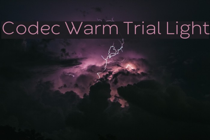 Codec Warm Trial Light Font examples