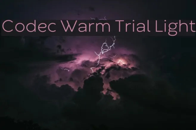 Codec Warm Trial Light Example 1