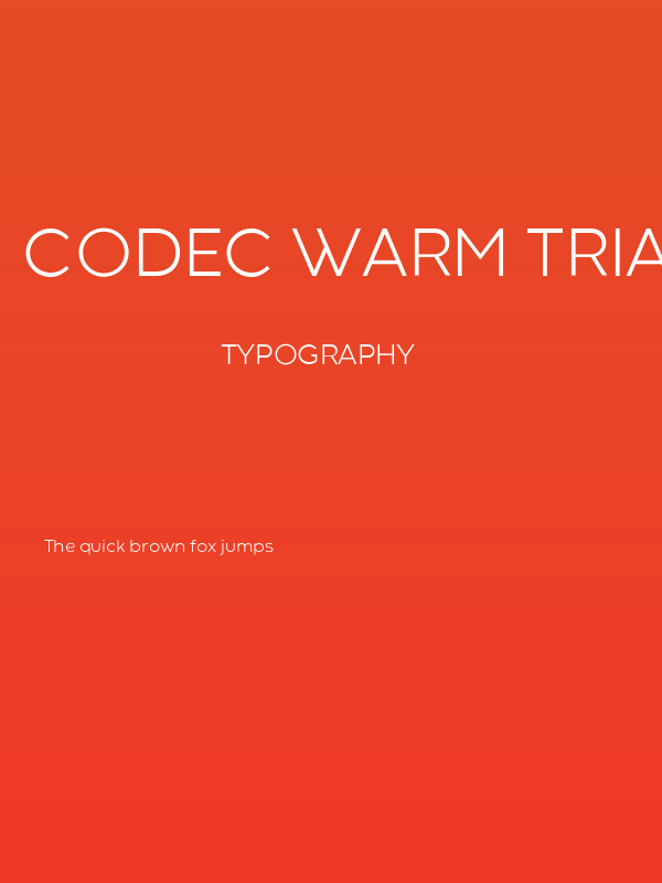 Codec Warm Trial Light Poster