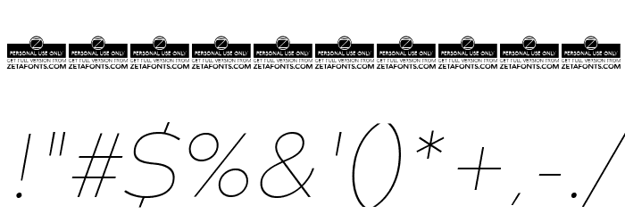 Codec Warm Trial Thin Italic Font OTHER CHARS