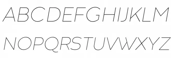 Codec Warm Trial Thin Italic Schriftart Groß