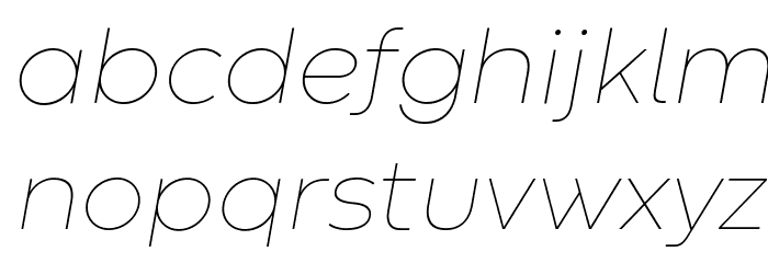 Codec Warm Trial Thin Italic Font LOWERCASE