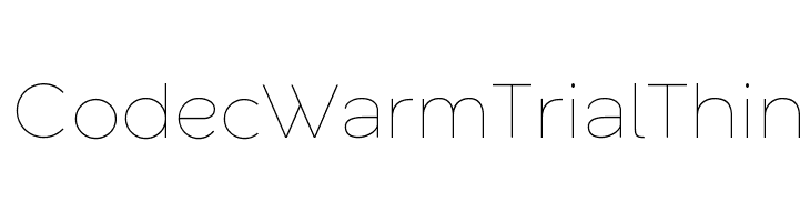 Codec Warm Trial Thin Font - FFonts.net