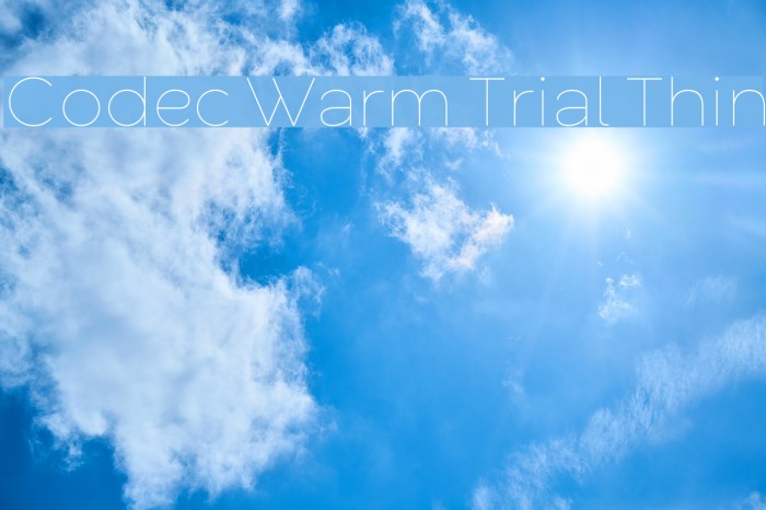 Codec Warm Trial Thin Font examples