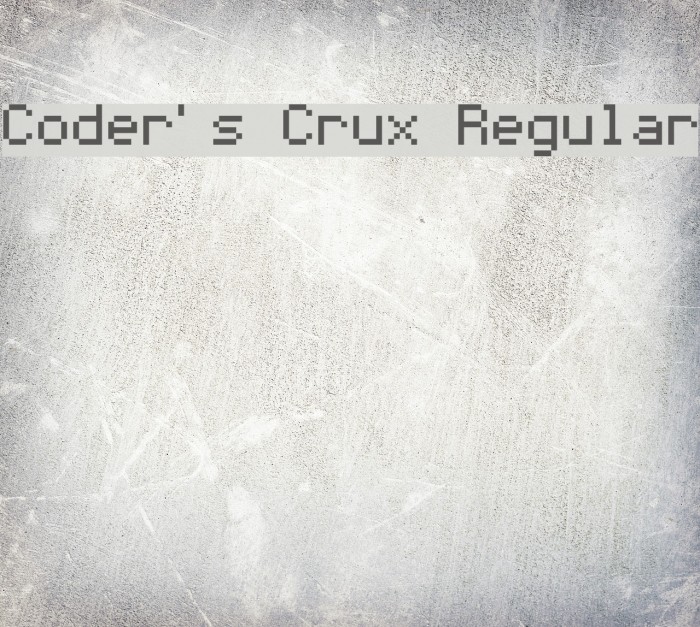 Coder's Crux Regular Font examples