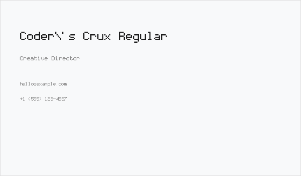 Coder's Crux Regular Business Card