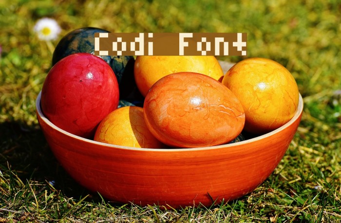 Codi Font examples