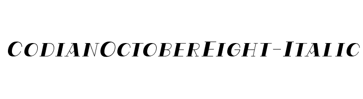 CodianOctoberEight-Italic  免费字体下载
