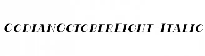 CodianOctoberEight-Italic  Frei Schriftart Herunterladen