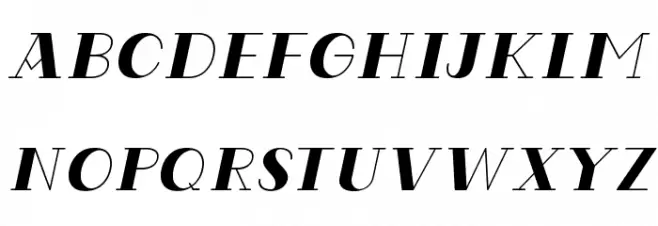 CodianOctoberEight-Italic Caratteri MAIUSCOLE