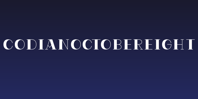 CodianOctoberEight Social Header