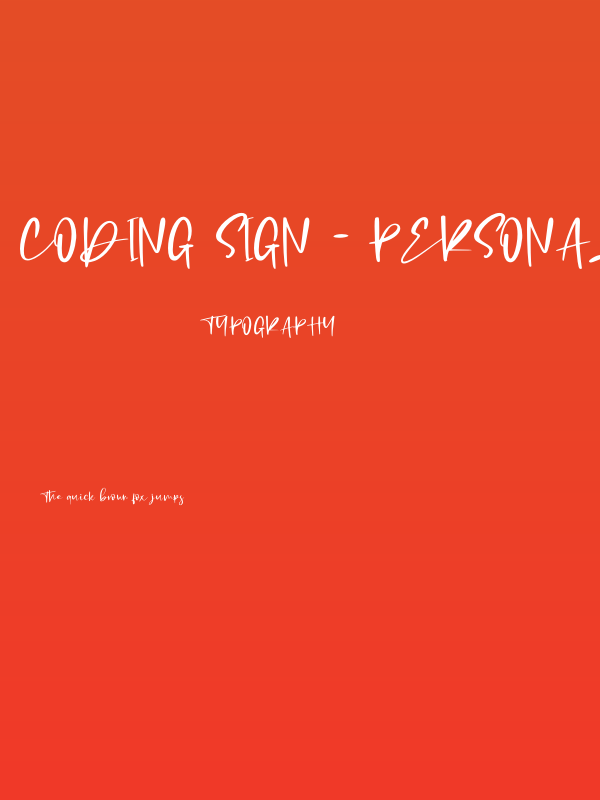 Coding Sign - Personal Use Poster