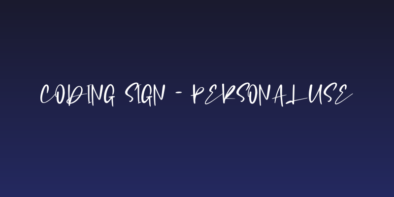 Coding Sign - Personal Use Social Header