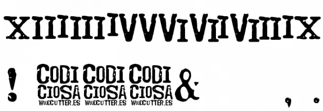 Codociosa Font OTHER CHARS
