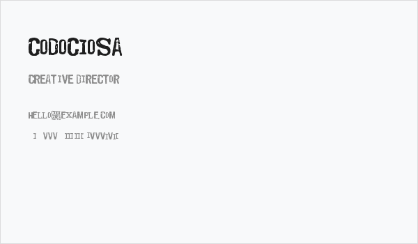 Codociosa Business Card