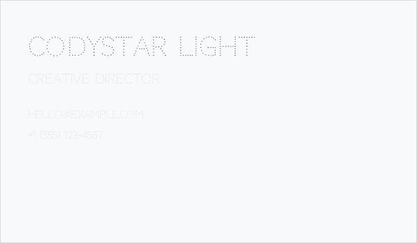 Codystar Light Business Card
