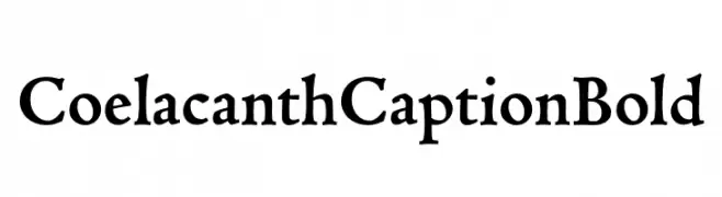 Coelacanth Caption Bold  Скачать бесплатные шрифты