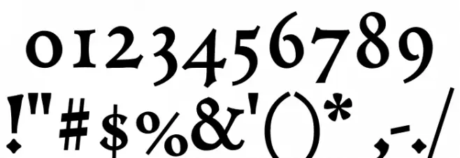 Coelacanth Caption Bold Font OTHER CHARS