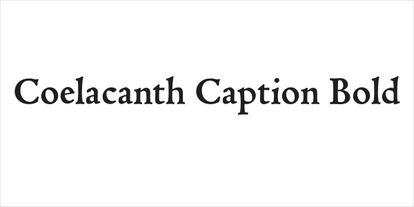 Coelacanth Caption Bold Logo
