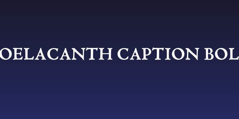 Coelacanth Caption Bold Social Header