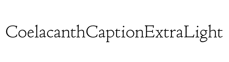 Coelacanth Caption ExtraLight  Free Fonts Download