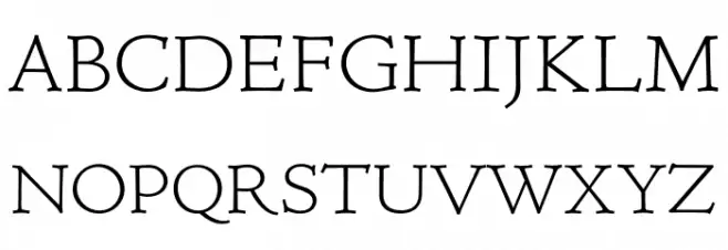 Coelacanth Caption ExtraLight フォント 大文字