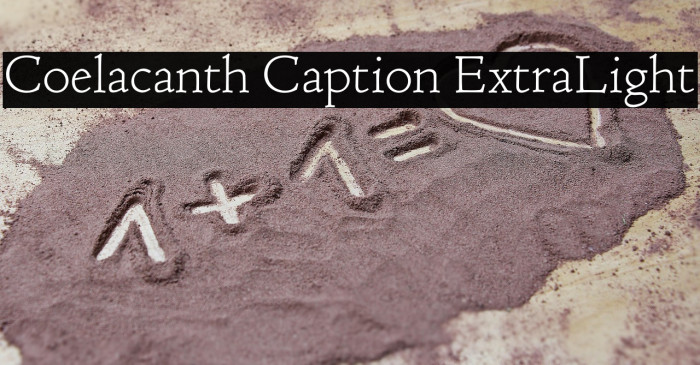 Coelacanth Caption ExtraLight Example 2