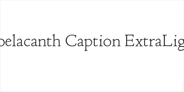 Coelacanth Caption ExtraLight Logo