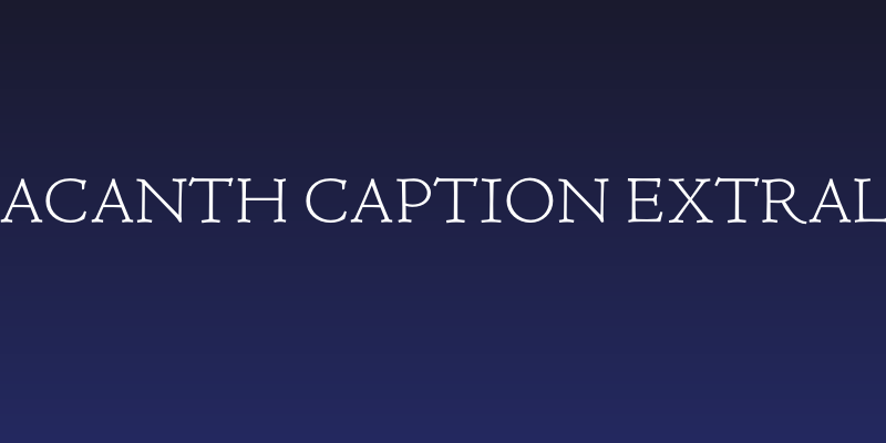 Coelacanth Caption ExtraLight Social Header