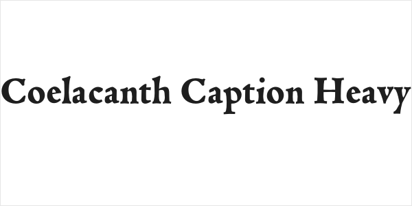 Coelacanth Caption Heavy Logo