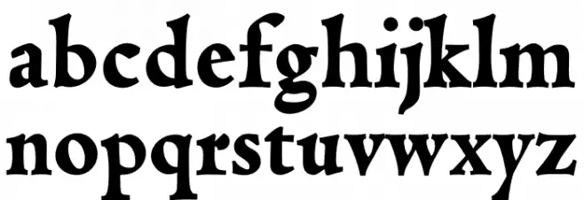 Coelacanth Caption Heavy 字体 小写