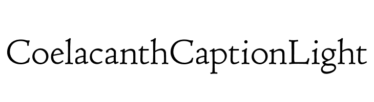 Coelacanth Caption Light  Frei Schriftart Herunterladen