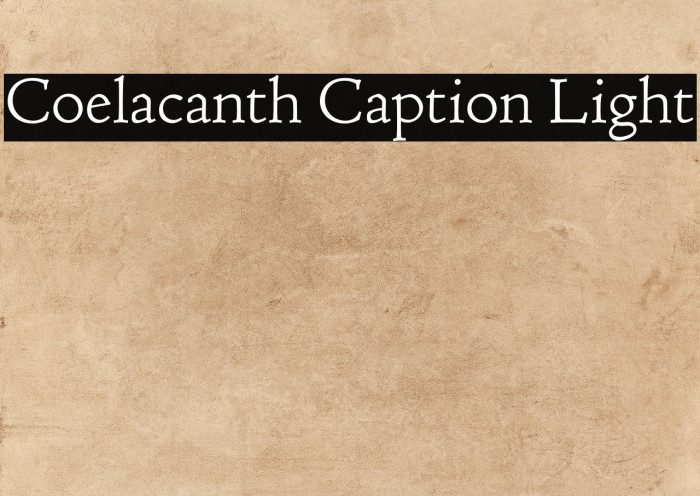 Coelacanth Caption Light Example 2