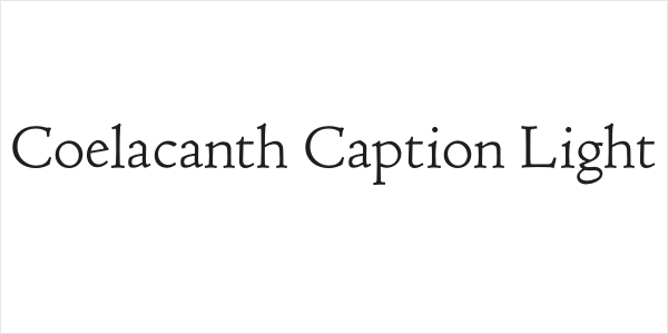 Coelacanth Caption Light Logo