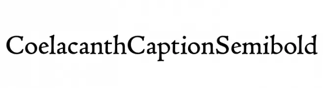 Coelacanth Caption Semibold  Frei Schriftart Herunterladen