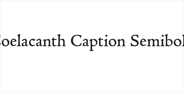 Coelacanth Caption Semibold Logo