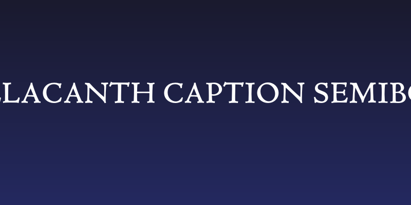 Coelacanth Caption Semibold Social Header